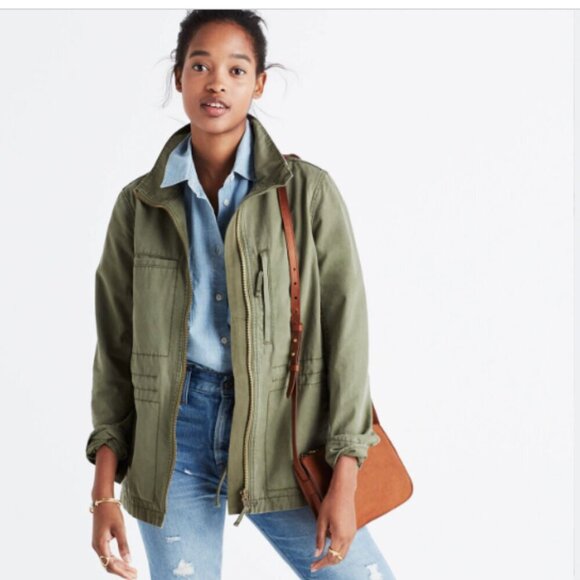 EC Madewell Fleet Jacket Olive Green - Size XS - Picture 1 of 6